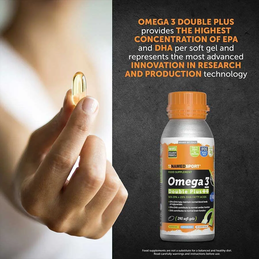 NAMEDSPORT Omega 3 ++ Låda Med Energigeler Neutral Smak 240 Enheter, Multicolor, One Size
