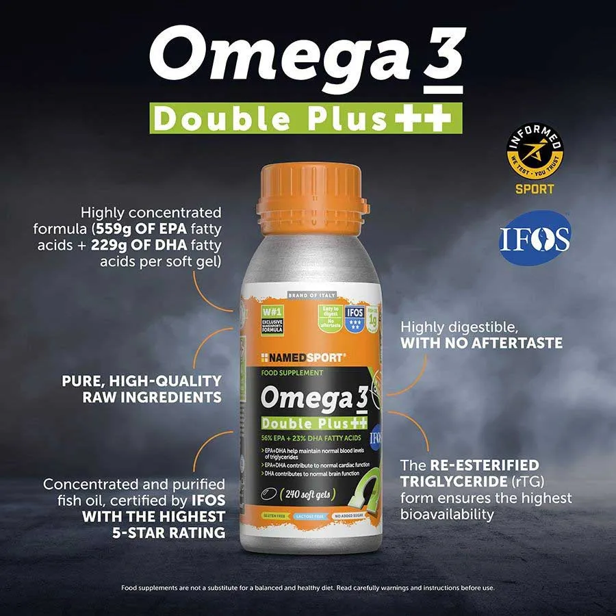 NAMEDSPORT Omega 3 ++ Låda Med Energigeler Neutral Smak 240 Enheter, Multicolor, One Size