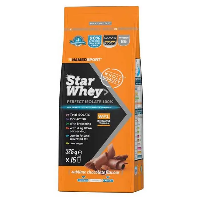 NAMEDSPORT Star Vassleproteinisolat Choklad 375g, Multicolor, One Size