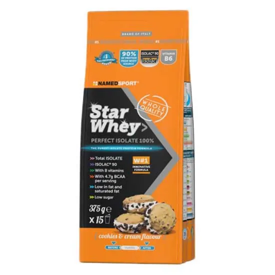 NAMEDSPORT Star Vassleproteinisolat Kakor Och Grädde 375g, Multicolor, One Size