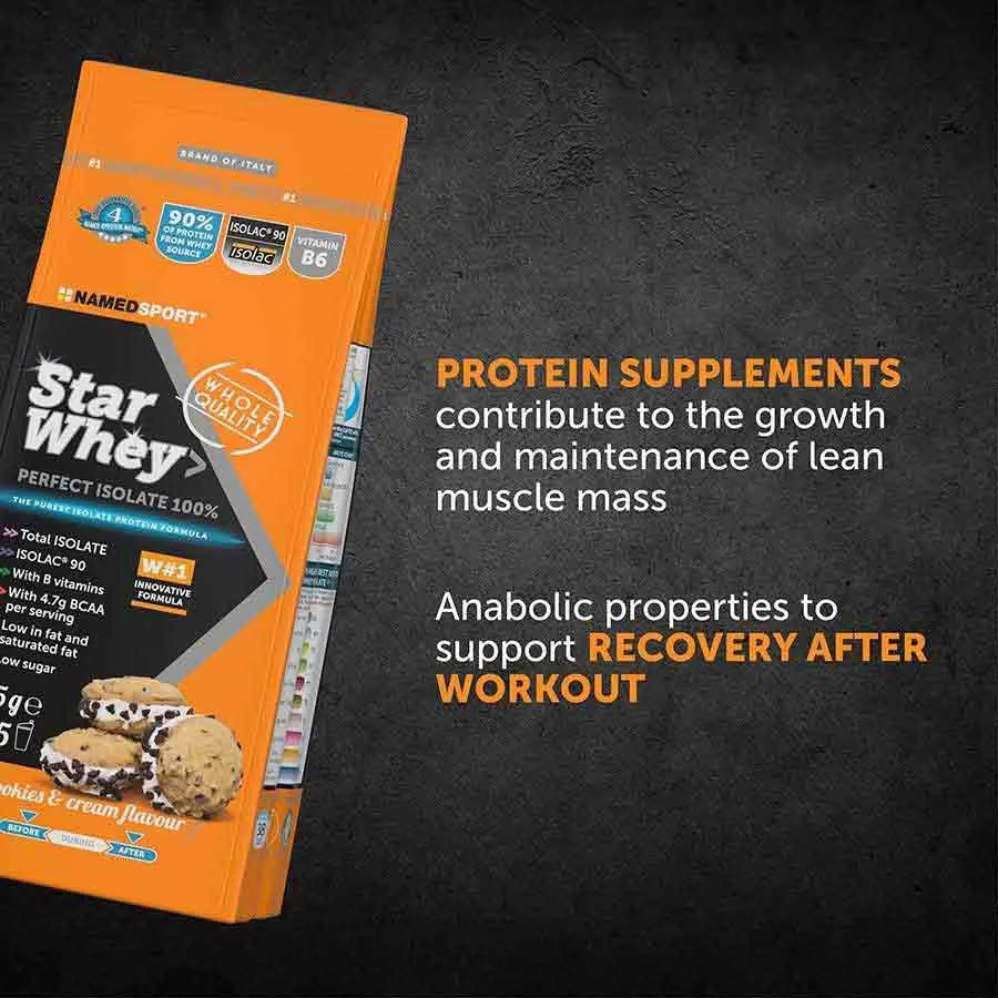 NAMEDSPORT Star Vassleproteinisolat Kakor Och Grädde 375g, Multicolor, One Size