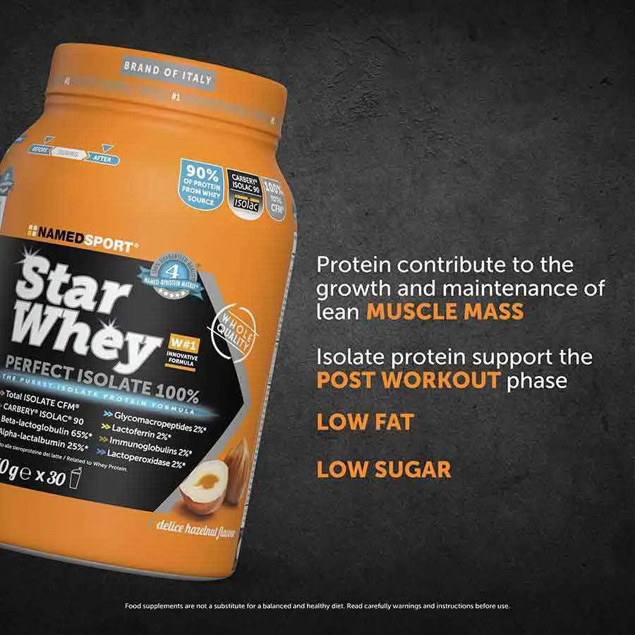 NAMEDSPORT Star Vassleproteinisolat Utsökt Hasselnöt 750g, Multicolor, One Size