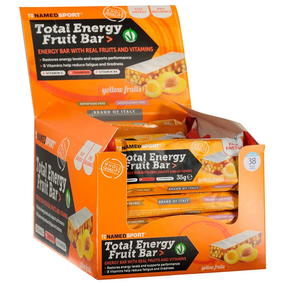 NAMEDSPORT Total Energy Fruit Energibar Låda Gula Frukter 35g 25 Enheter, Yellow fruts, One Size NAMEDSPORT Total Energy Fruit Energibar Låda Gula Frukter 35g 25 Enheter, Yellow fruts, One Size