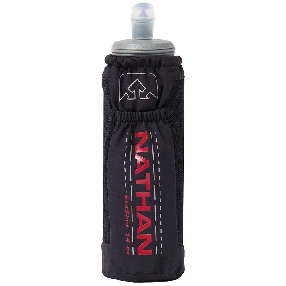 Nathan Exoshot 2 420ml Mjuk Flaska, Black / ribbon red, One Size