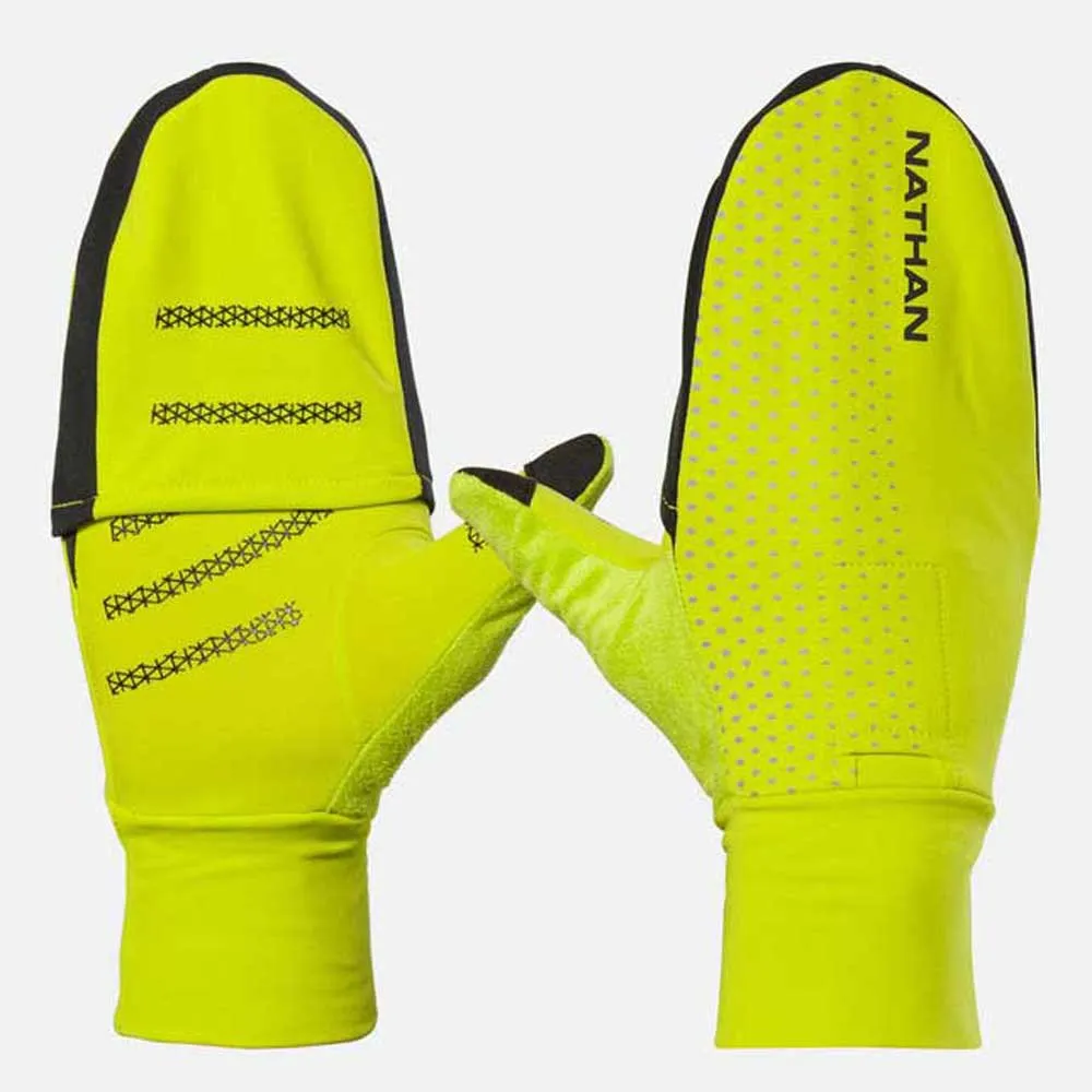 Nathan Hypernight Reflective Convertible Mitt Handskar male Nathan Hypernight Reflective Convertible Mitt Handskar male