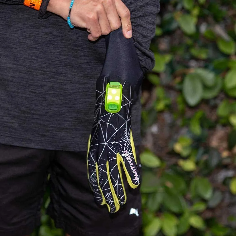 Nathan Hypernight Reflective Handskar, Black / vib. yellow