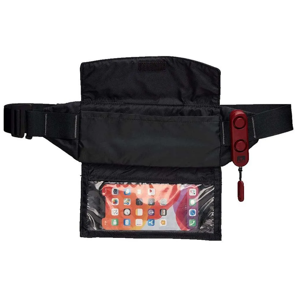 Nathan Saferrun Ripcord Midjeväska unisex, Black / tigerlily