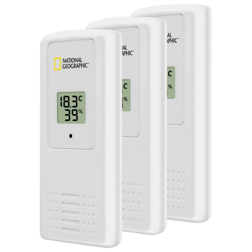 National Geographic 9070200 Termometer Och Hygrometer, Black / white, One Size