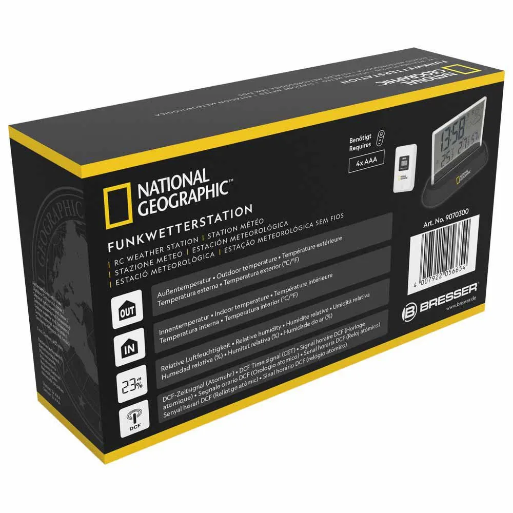National Geographic 9070300 Väderstationsdisplay, Black, One Size