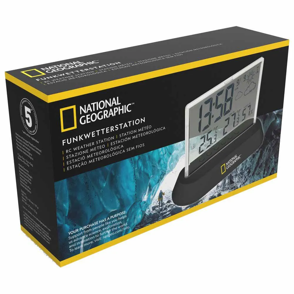 National Geographic 9070300 Väderstationsdisplay, Black, One Size