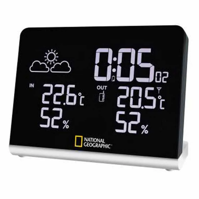 National Geographic 9070500 Väderstationsdisplay, Black, One Size