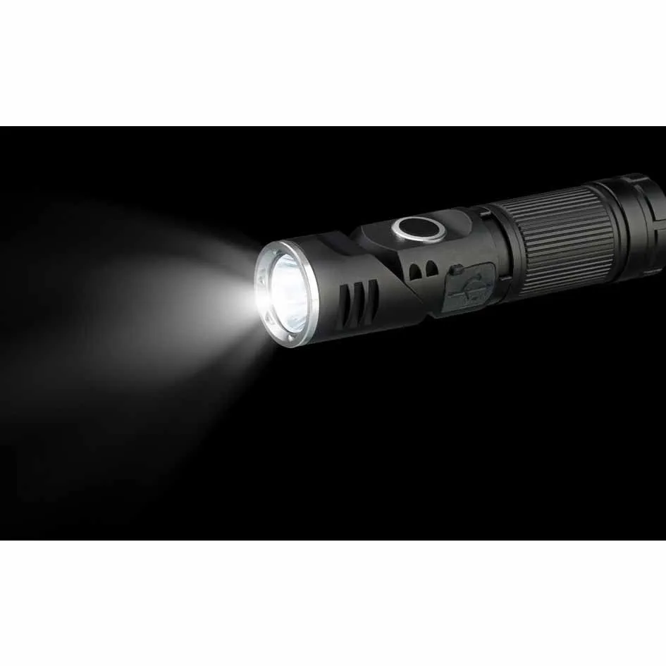 National Geographic 9082500 Uppladdningsbar Led-ficklampa, Black, One Size