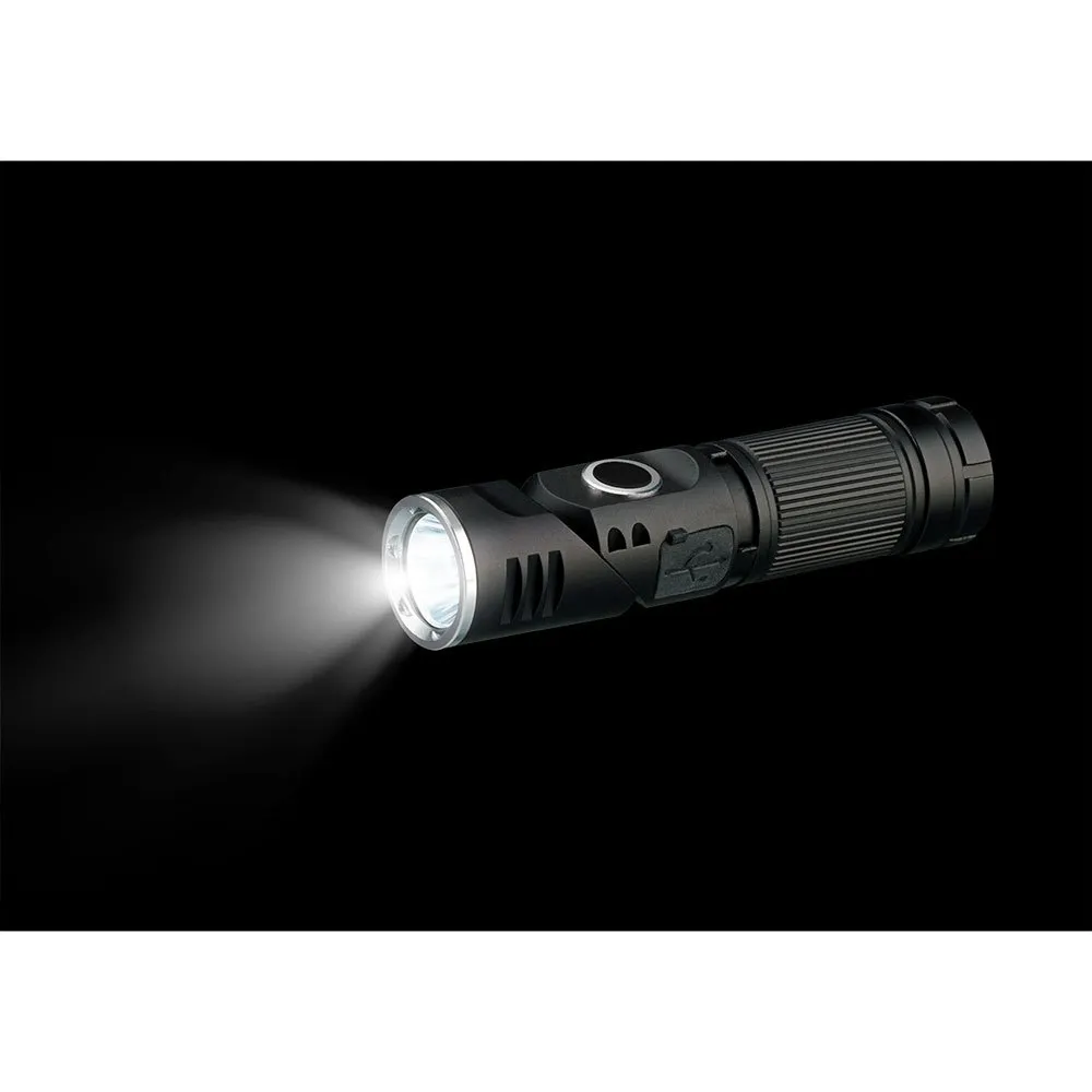 National Geographic 9082500 Uppladdningsbar Led-ficklampa, Black, One Size