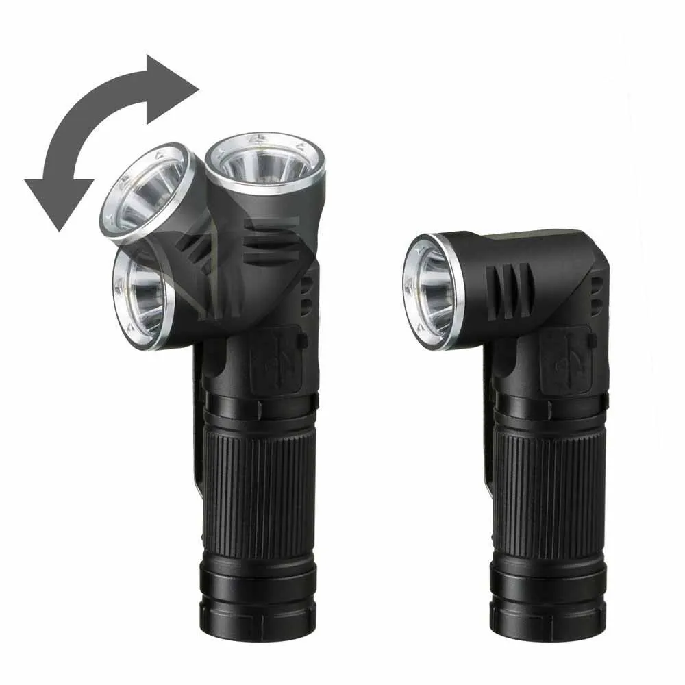 National Geographic 9082500 Uppladdningsbar Led-ficklampa, Black, One Size