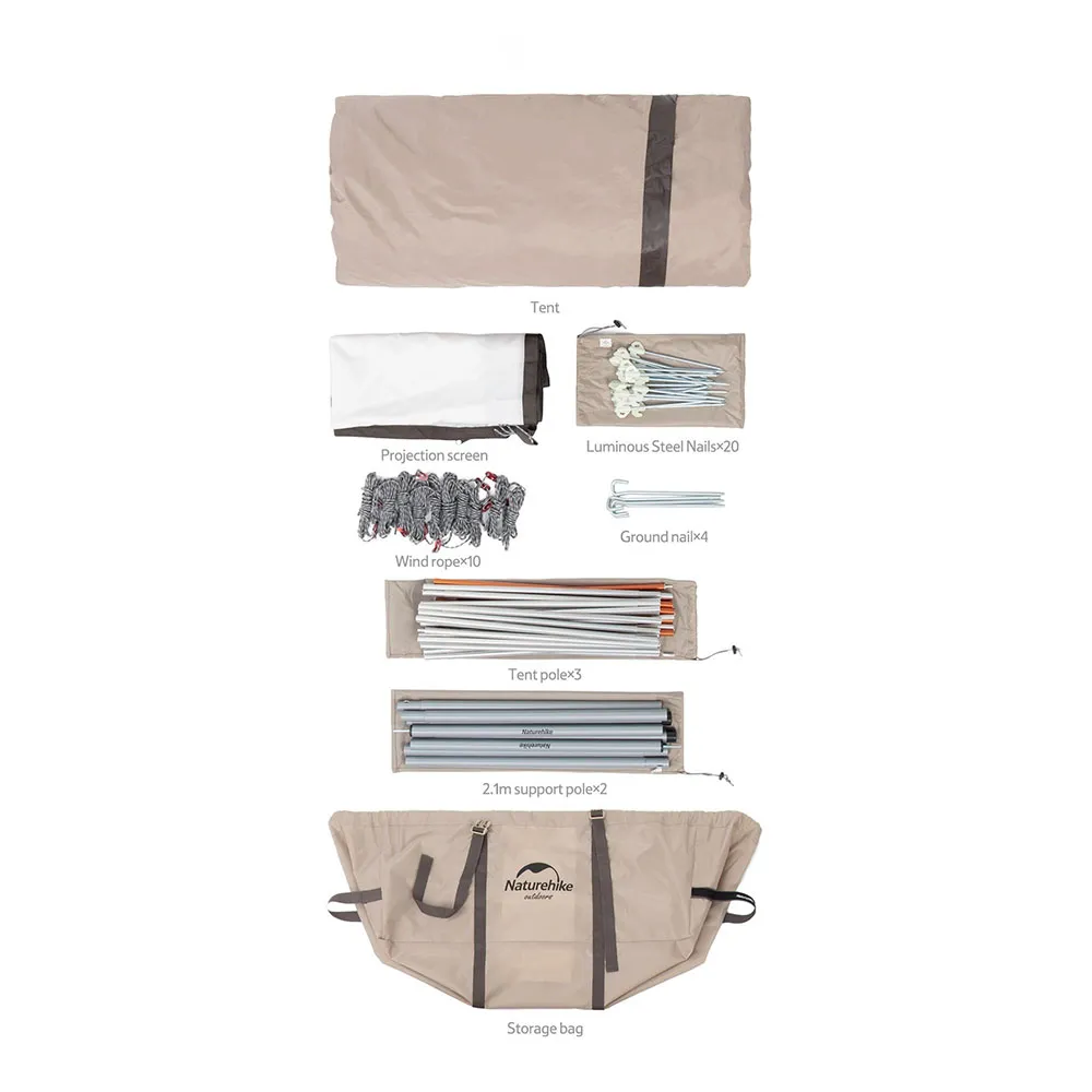 Naturehike Ruen 4p Tält, Quicksand gold, 4 Platser