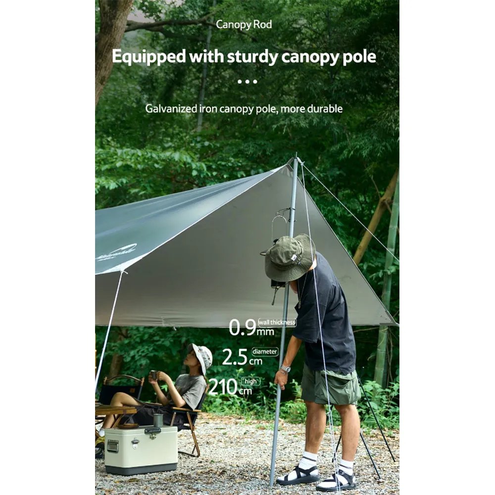 Naturehike Semeru Small Square Tält, Vinyl coated silver, One Size