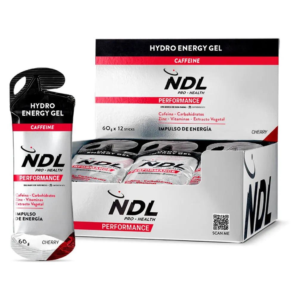 Ndl Pro Health Hydro Energy Gel+caffeine Låda Med Energigeler Körsbär 60g 12 Enheter, One size