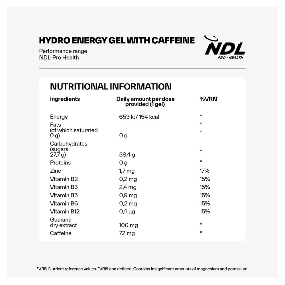 Ndl Pro Health Hydro Energy Gel+caffeine Låda Med Energigeler Mango 60g 12 Enheter, One size Ndl Pro Health Hydro Energy Gel+caffeine Låda Med Energigeler Mango 60g 12 Enheter, One size