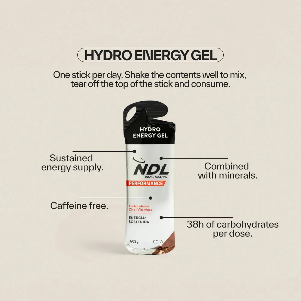 Ndl Pro Health Hydro Energy Gel Låda Med Energigeler Cola 60g 12 Enheter, One size