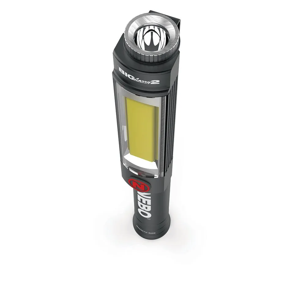 Nebo Tools Big Larry 2-cob Ficklampa, Black, 500 Lumens