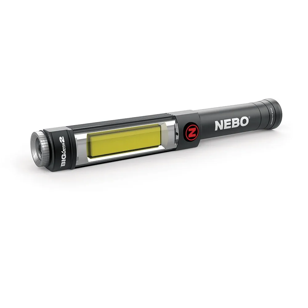 Nebo Tools Big Larry 2-cob Ficklampa, Black, 500 Lumens