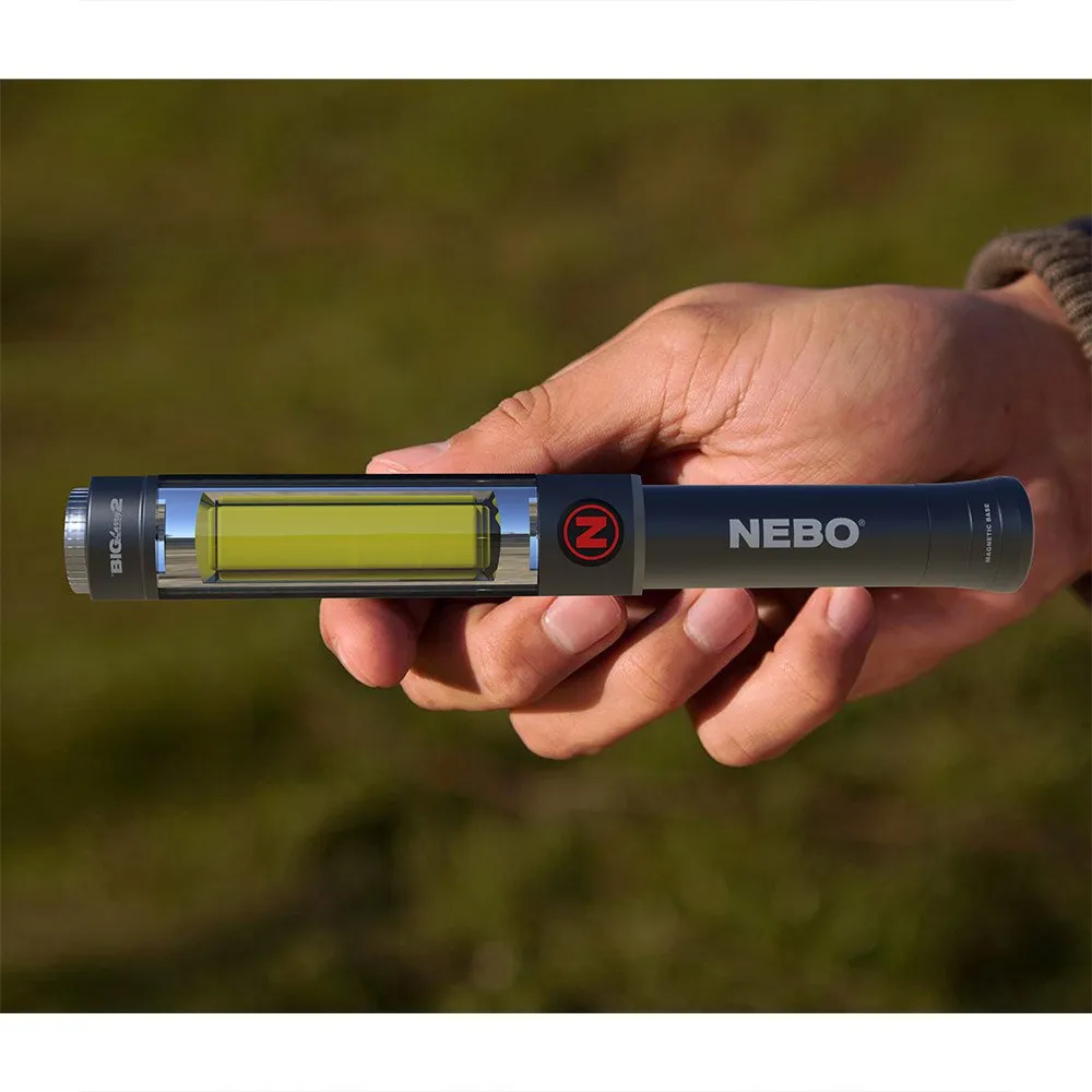 Nebo Tools Big Larry 2-cob Ficklampa, Black, 500 Lumens