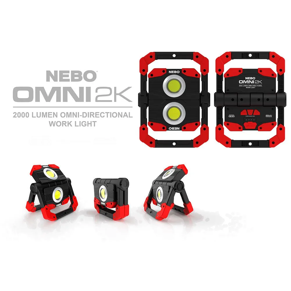 Nebo Tools Omni 2000 Lampa, Black, 2000 Lumens