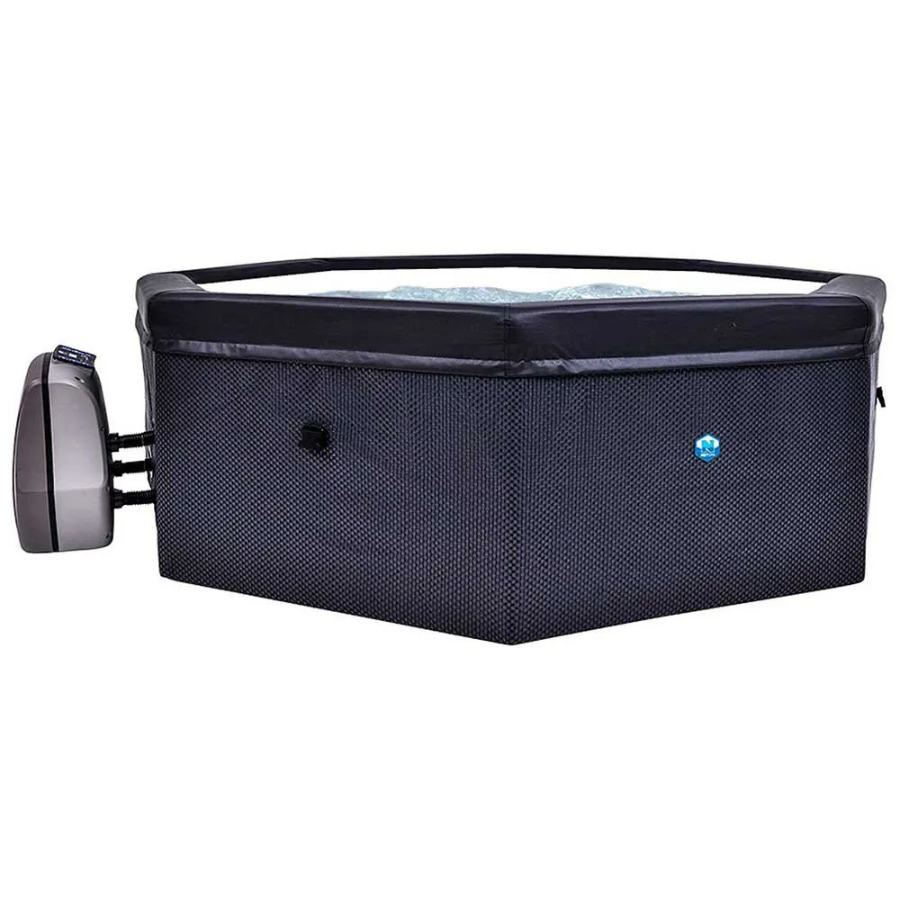 Netspa Octopus 193x73 Cm Varm Uppblåsbar Badbalja Med Externa Paneler unisex, Dark, 1000L