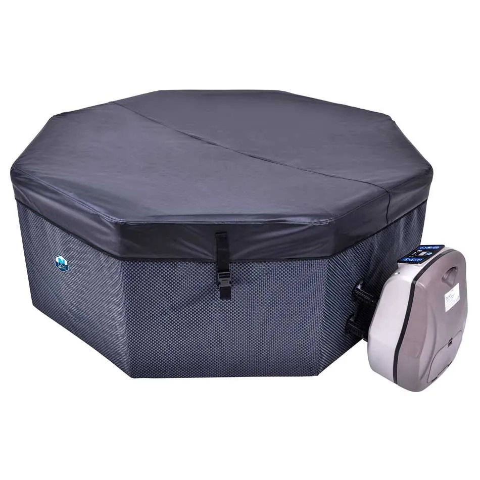 Netspa Octopus 193x73 Cm Varm Uppblåsbar Badbalja Med Externa Paneler unisex, Dark, 1000L