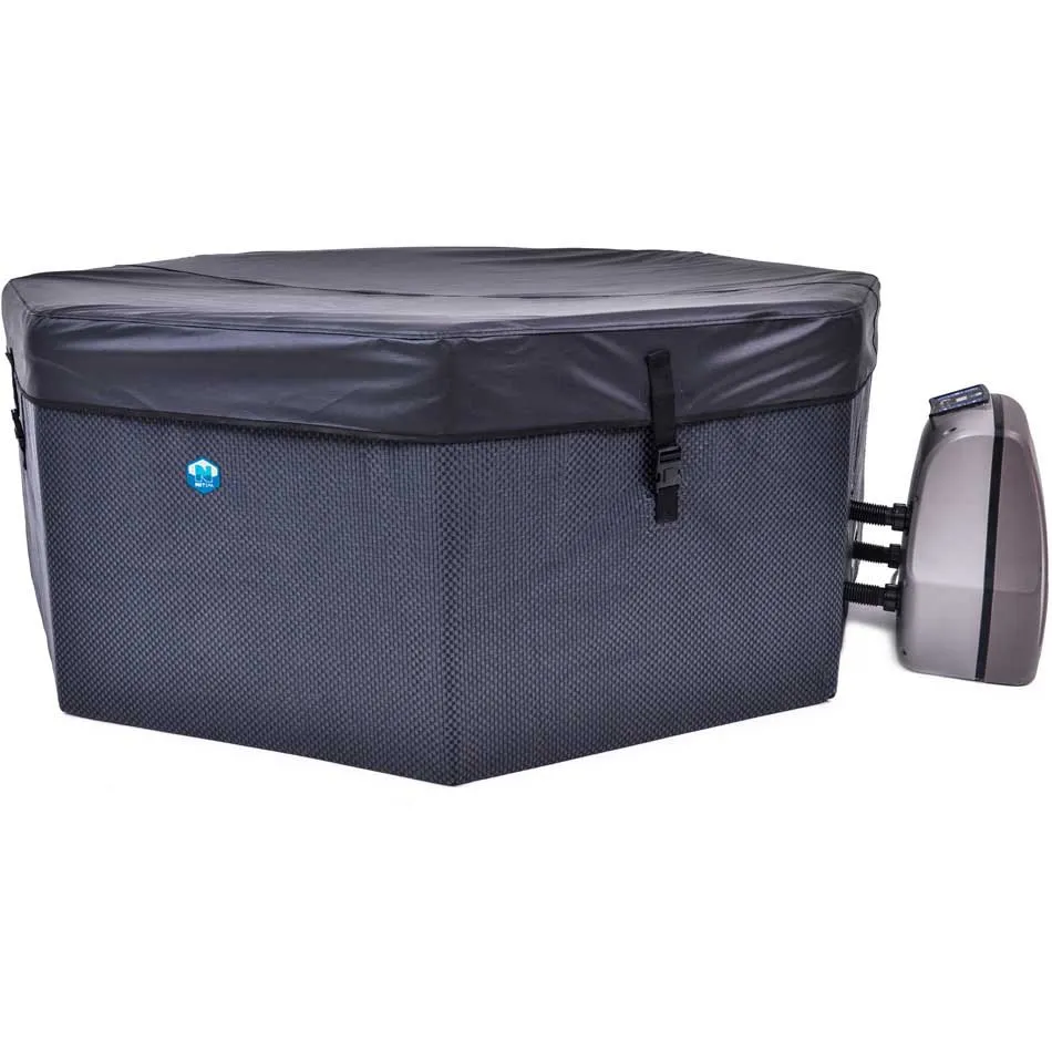 Netspa Octopus 193x73 Cm Varm Uppblåsbar Badbalja Med Externa Paneler unisex, Dark, 1000L