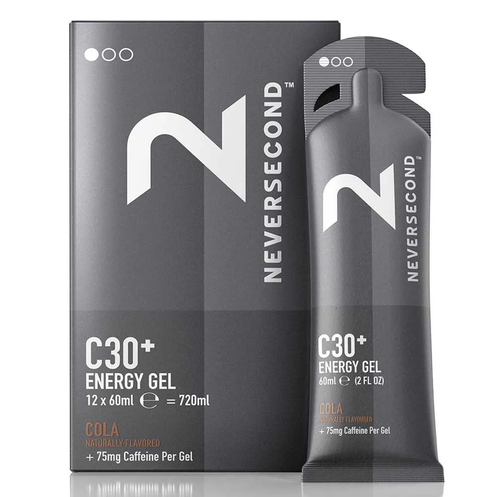 Neversecond C30+ Låda Med Energigeler Espresso 60ml 12 Enheter