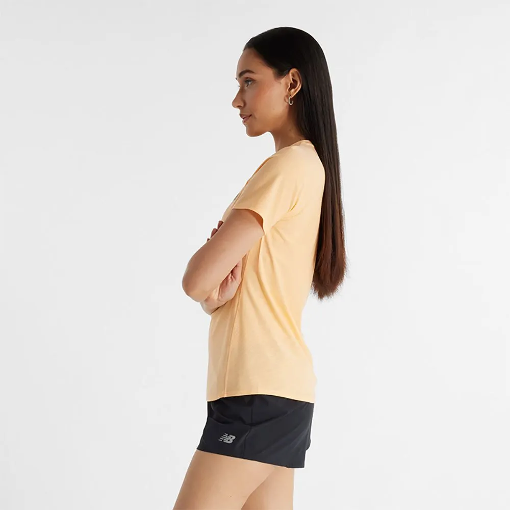 New Balance Jacquard Slim T-shirt Med Korta ärmar female New Balance Jacquard Slim T-shirt Med Korta ärmar female