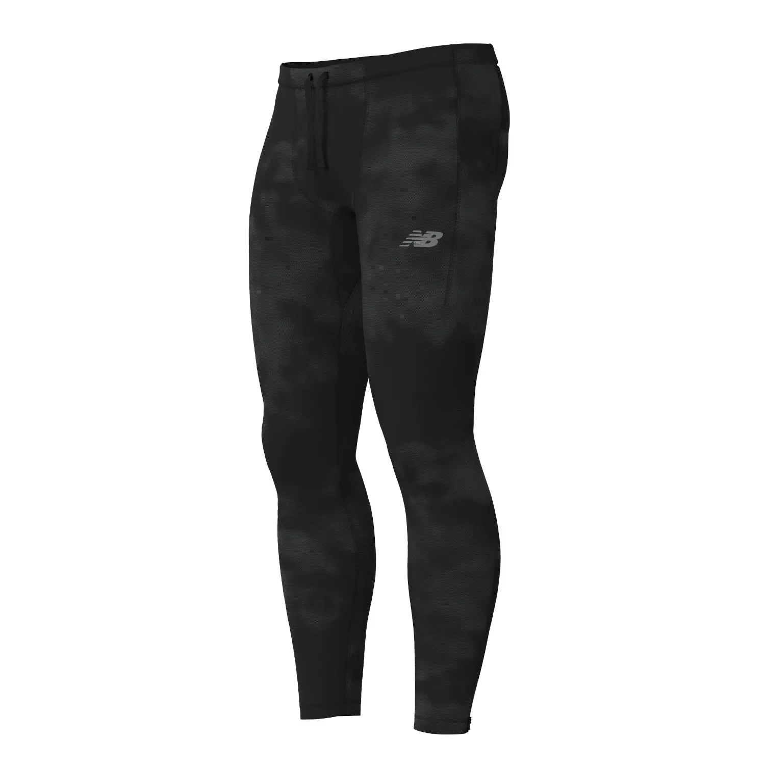 New Balance Men's Athletics Reflective Heat Pocket Tight, Black Multi