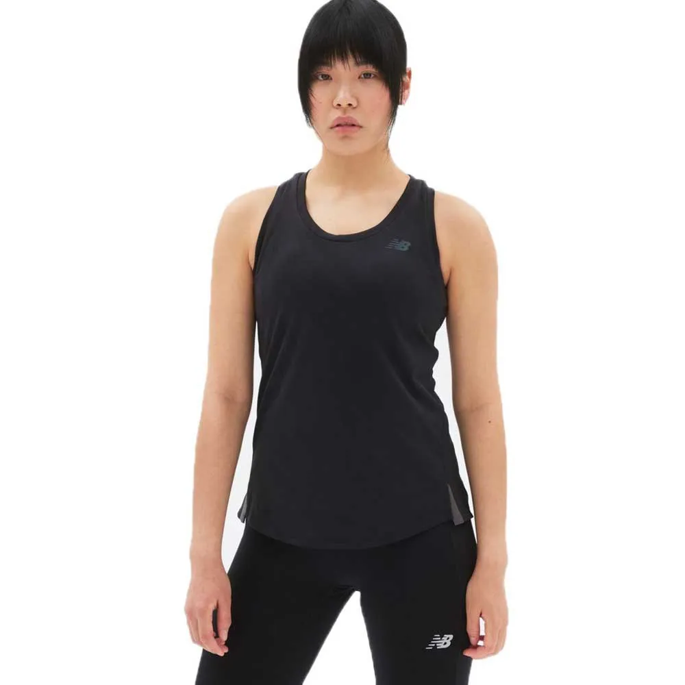 New Balance Q Speed Jacquard ärmlös T-shirt female, Black New Balance Q Speed Jacquard ärmlös T-shirt female, Black