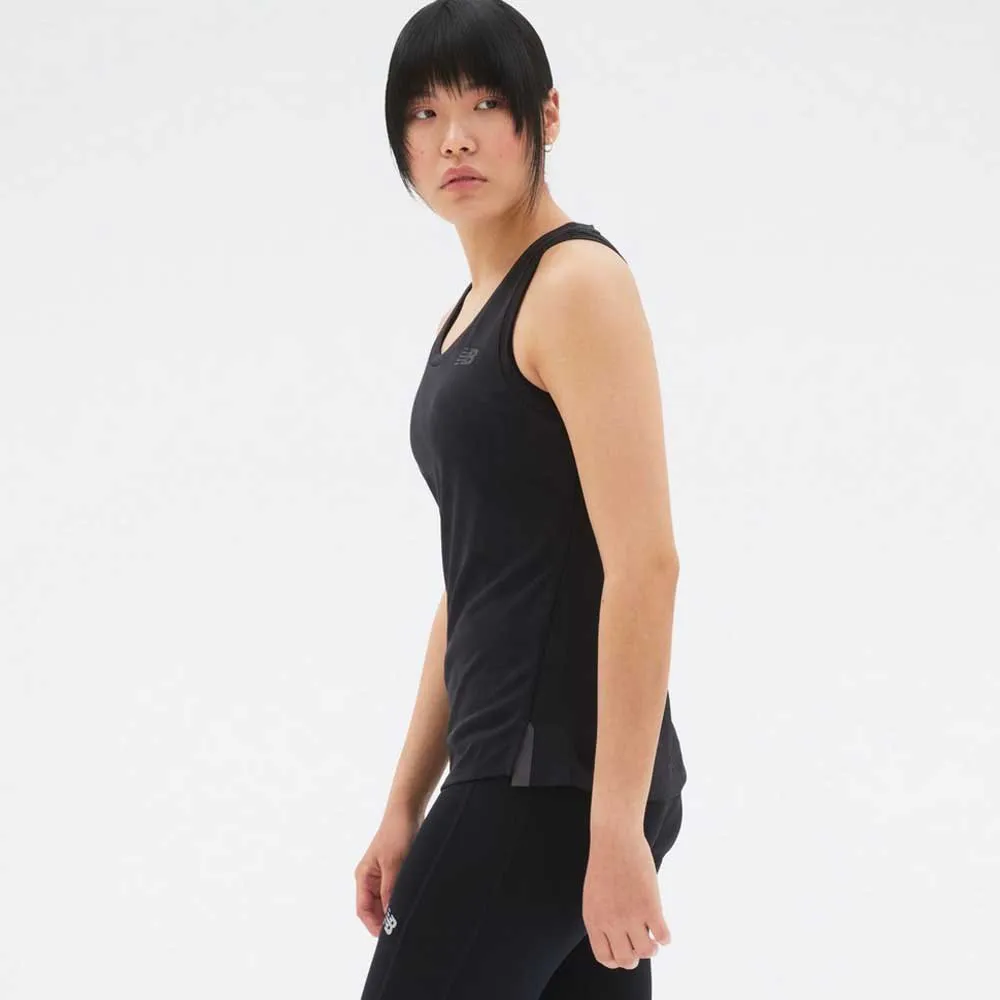 New Balance Q Speed Jacquard ärmlös T-shirt female, Black New Balance Q Speed Jacquard ärmlös T-shirt female, Black