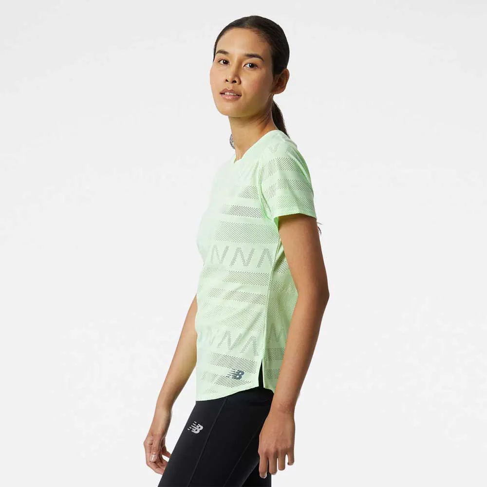 New Balance Q Speed Jacquard T-shirt Med Korta ärmar female