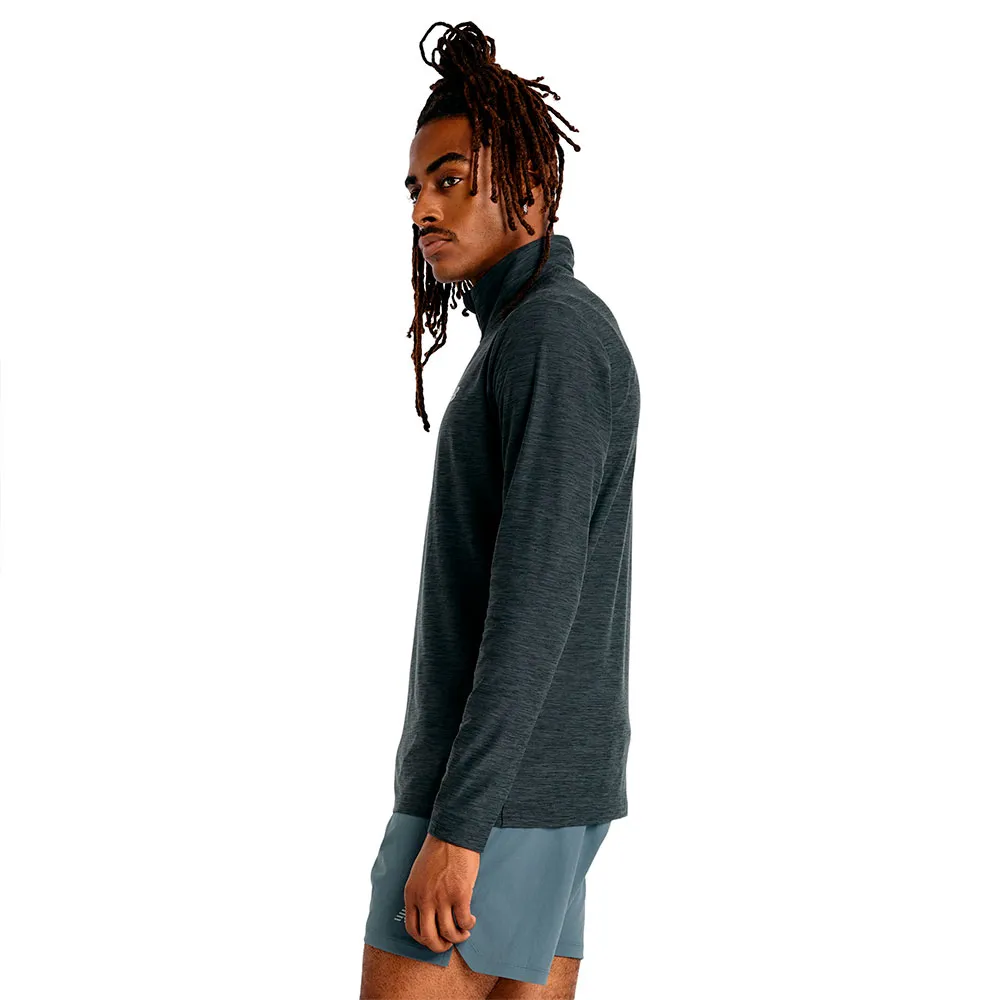 New Balance Space Dye Halv Dragkedja Långärmad T-shirt male