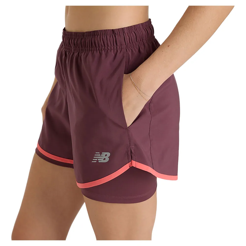 New Balance Sport Essentials 2-in-1 3´´ Shorts female, Faded plum 532 New Balance Sport Essentials 2-in-1 3´´ Shorts female, Faded plum 532