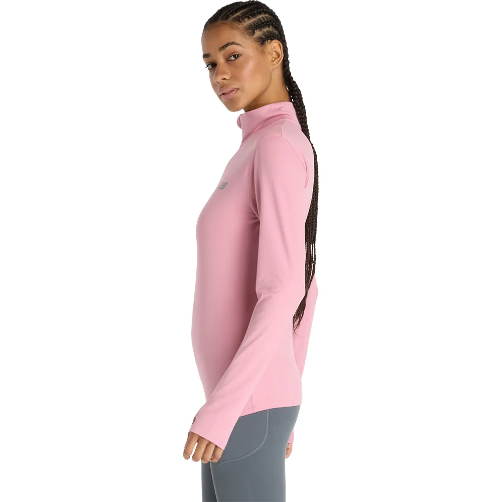 New Balance Sport Essentials Space Dye Halv Dragkedja Långärmad T-shirt female