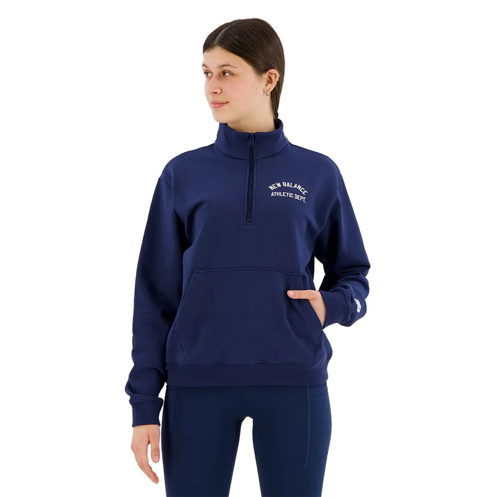 New Balance Sportswear´s Greatest Hits Halv Dragkedja Långärmad T-shirt female, Nb navy