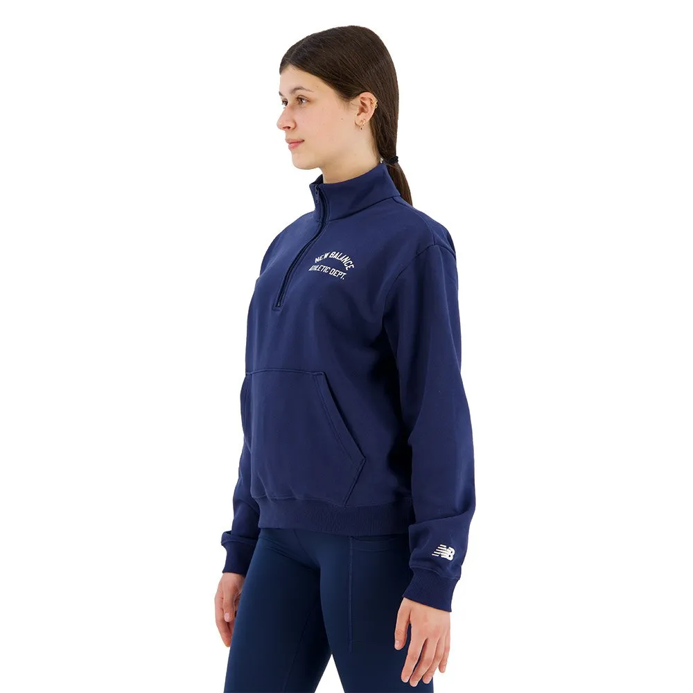 New Balance Sportswear´s Greatest Hits Halv Dragkedja Långärmad T-shirt female, Nb navy