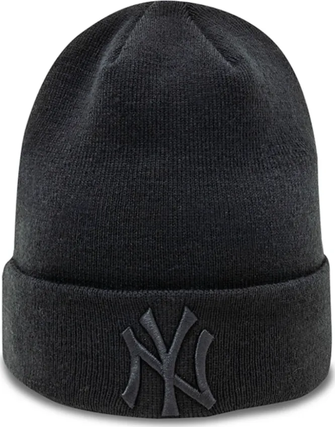 new era Essential Cuff Beanie, Black/Black