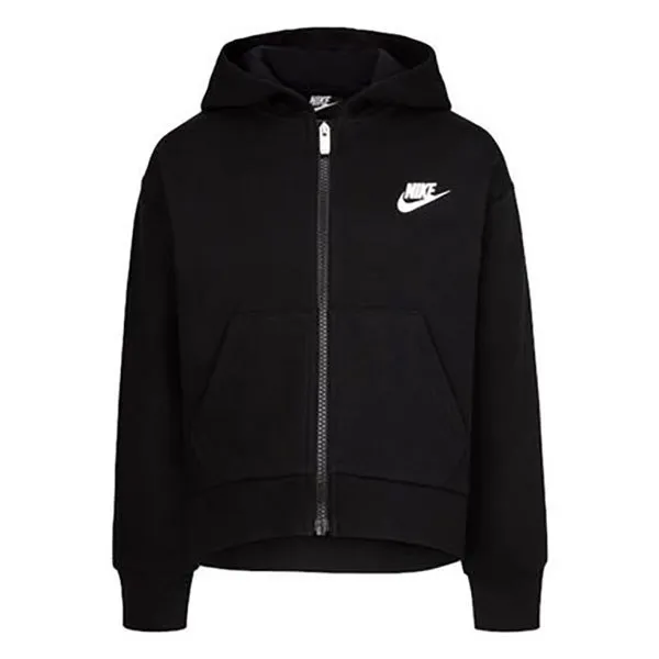 Nike Club Fleece High Low Sweatshirt Med Dragkedja