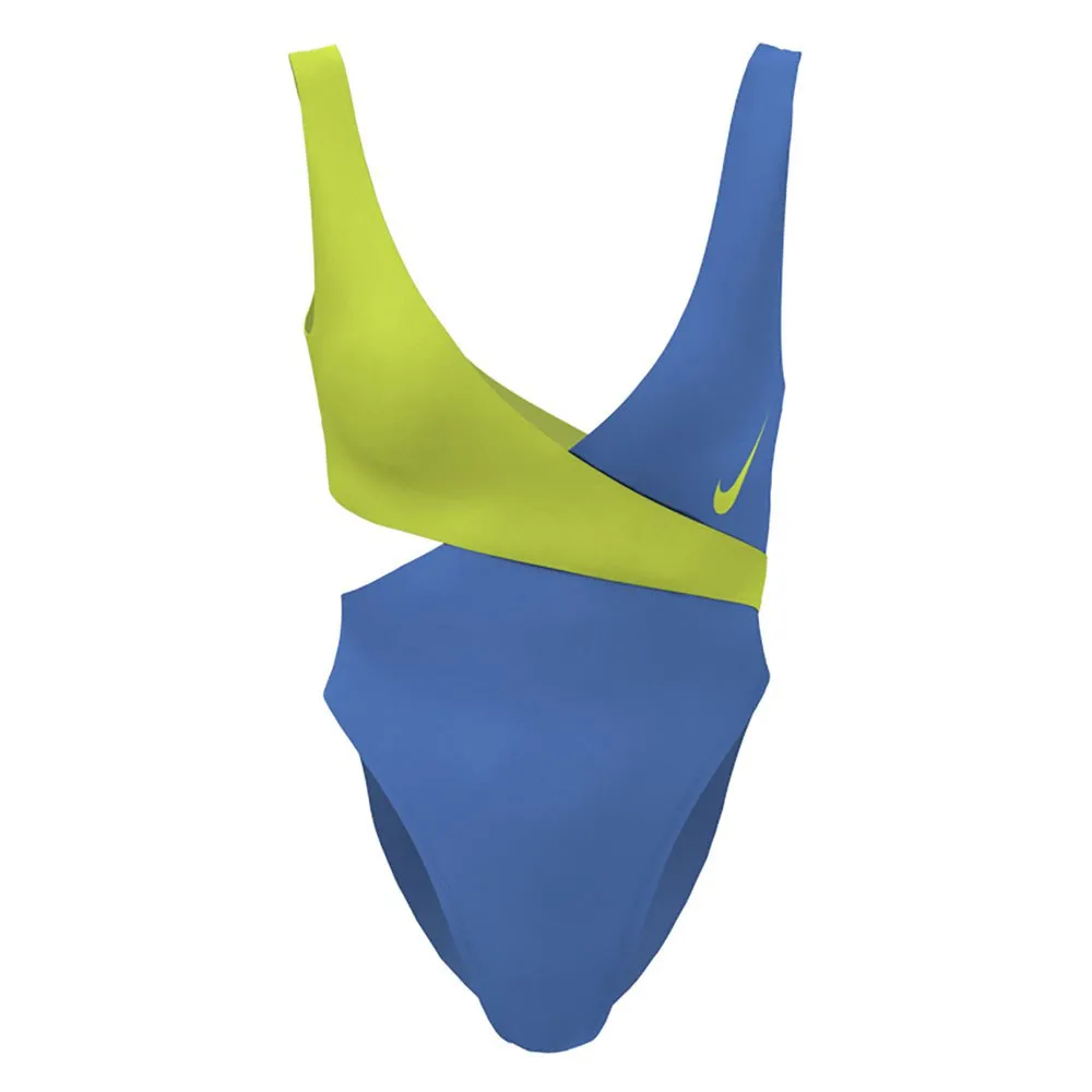 Nike Colorblock Crossover Baddräkt female, Pacific blue