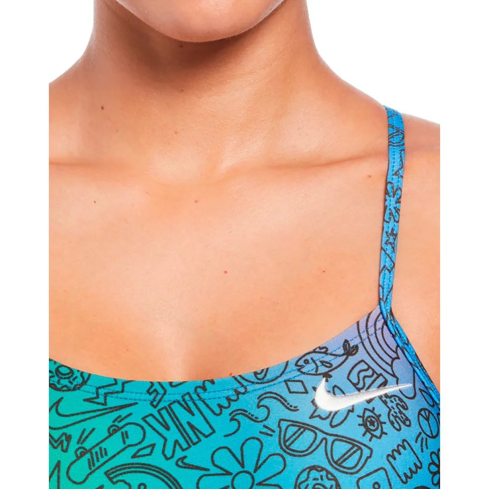 Nike Cutout Hydrastrong Multi Print Baddräkt female Nike Cutout Hydrastrong Multi Print Baddräkt female