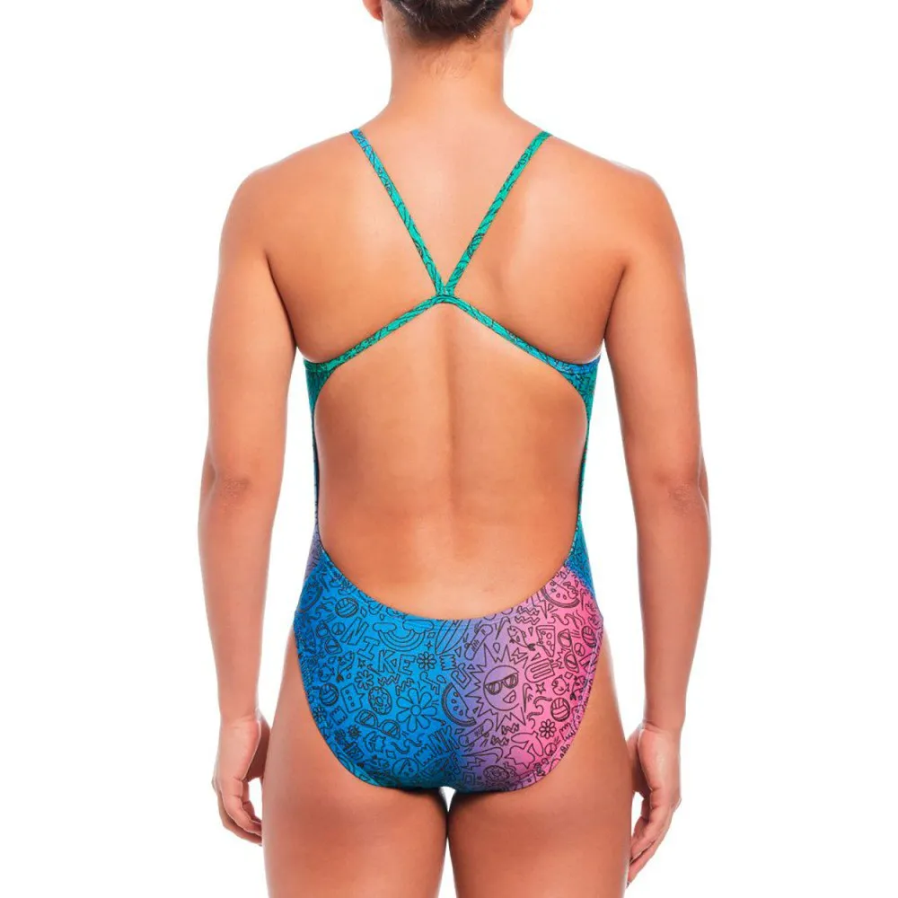 Nike Cutout Hydrastrong Multi Print Baddräkt female Nike Cutout Hydrastrong Multi Print Baddräkt female