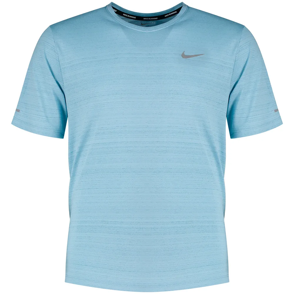 Nike Dri Fit Miler T-shirt Med Korta ärmar male, Worn blue / reflective silver Nike Dri Fit Miler T-shirt Med Korta ärmar male, Worn blue / reflective silver