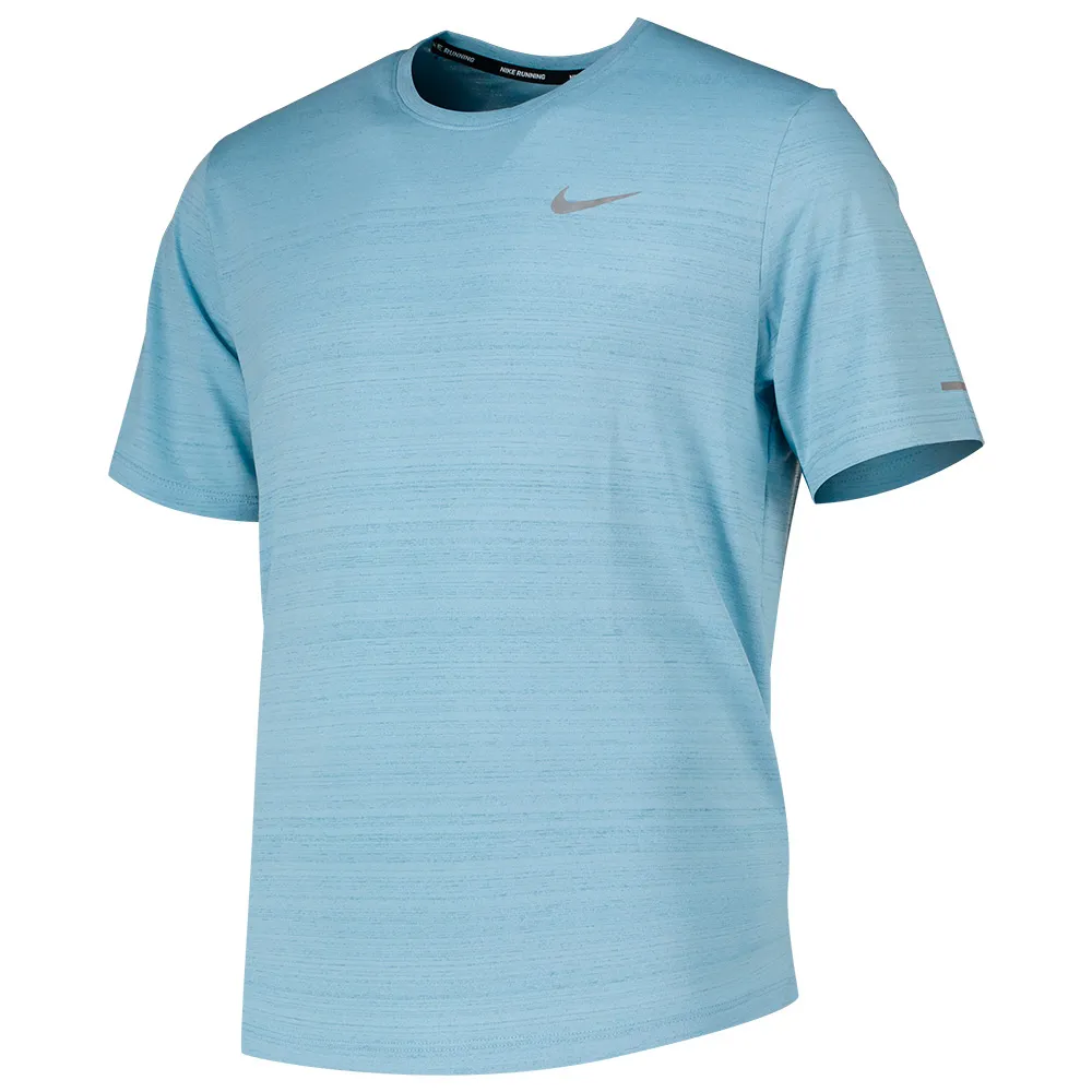 Nike Dri Fit Miler T-shirt Med Korta ärmar male, Worn blue / reflective silver Nike Dri Fit Miler T-shirt Med Korta ärmar male, Worn blue / reflective silver