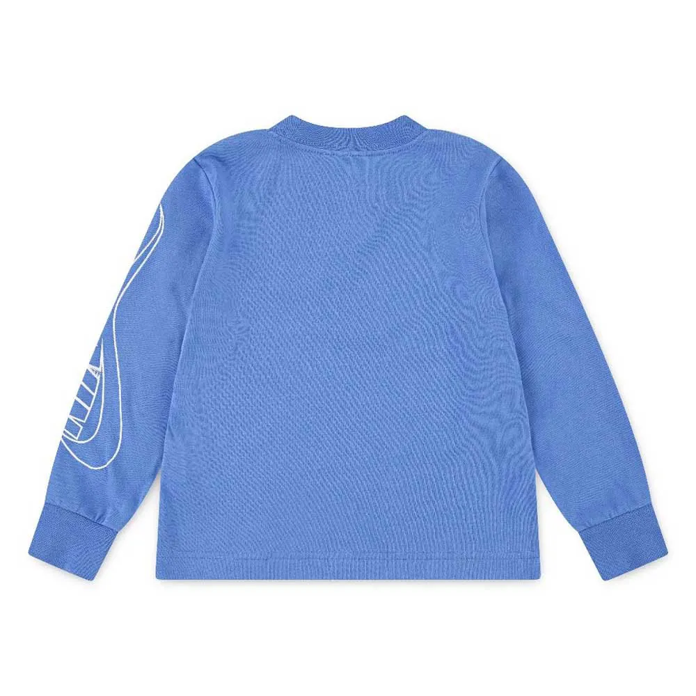Nike On The Move T-shirt Med Lång ärm, Blue beyond, 3-4Y