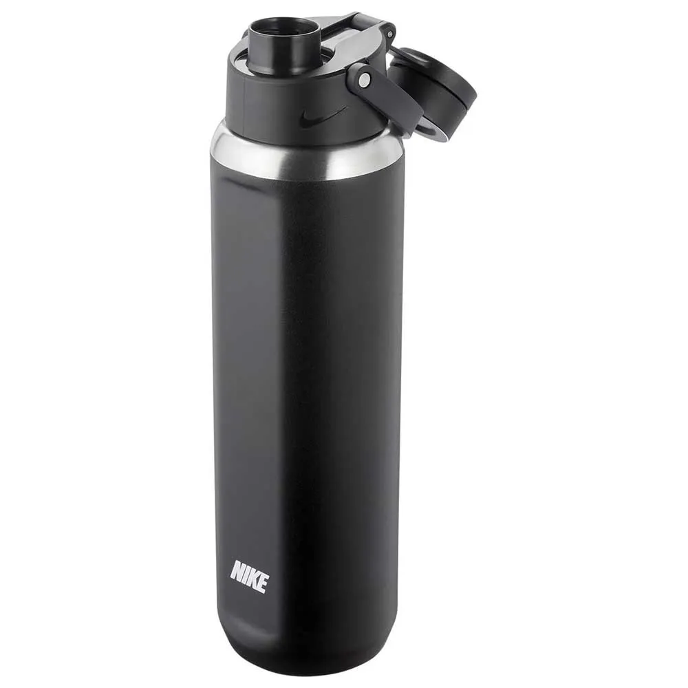 Nike Ss Recharge Chug Vattenflaska, Black / black / white, One Size Nike Ss Recharge Chug Vattenflaska, Black / black / white, One Size